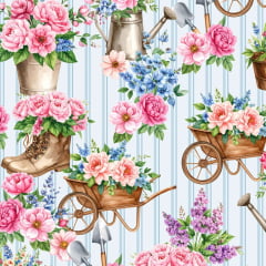 Tricoline Flores em Botas