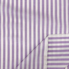 Tricoline Fio Tinto Listrado Lilás