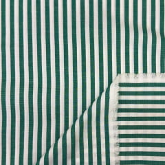 Tricoline Fio Tinto Listrado Verde