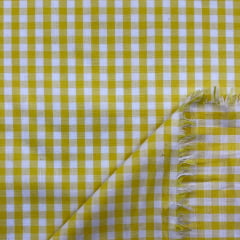 Tricoline Fio Tinto Xadrez Amarelo Tricoline Fio Tinto Xadrez Amarelo