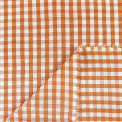 Tricoline Fio Tinto Xadrez Laranja