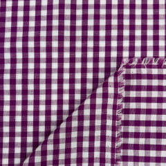 Tricoline Fio Tinto Xadrez Roxo Tricoline Fio Tinto Xadrez Roxo