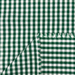 Tricoline Fio Tinto Xadrez Verde 