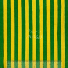 Tricoline Listrada Verde e Amarelo Brasil TRICO8500