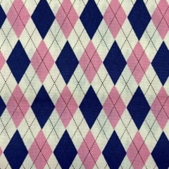 Tricoline Losango Rosa e Azul LIQUIDA