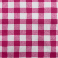 Tricoline Xadrez Médio Rosa Chiclete