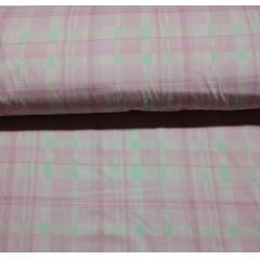 CORTE 0,50x1,50cm Tricoline Xadrez Pastel Rosa CORTE 0,50x1,50cm Tricoline Xadrez Pastel Rosa