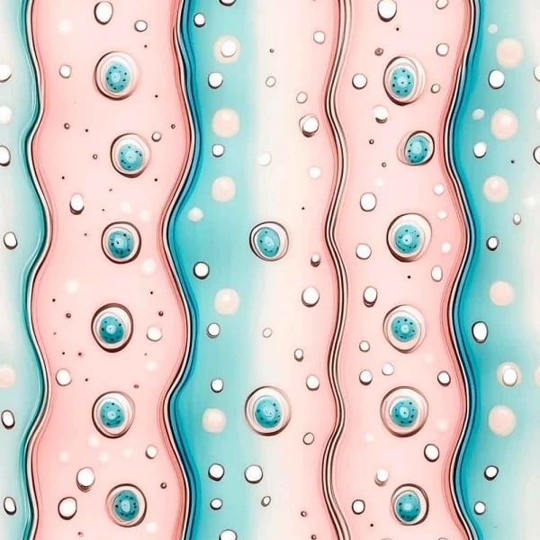 Tricoline Digital Listrado Verde e Azul