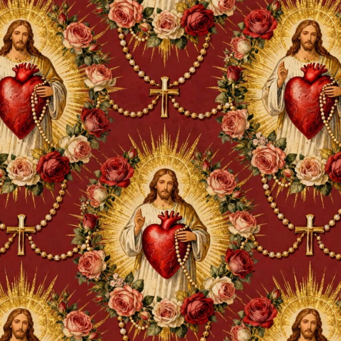 Tricoline Digital Sagrado Coração de Jesus