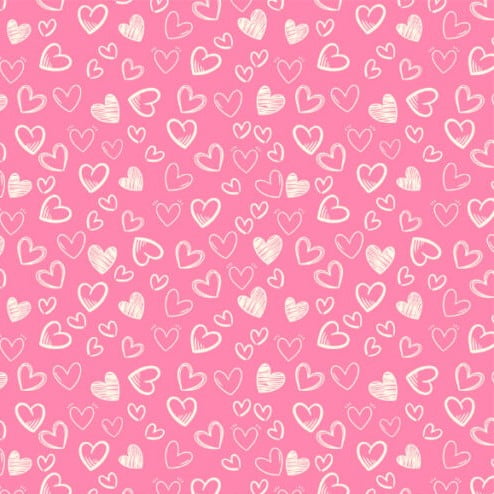 Tricoline Coração Apaixonado Rosa Bebê