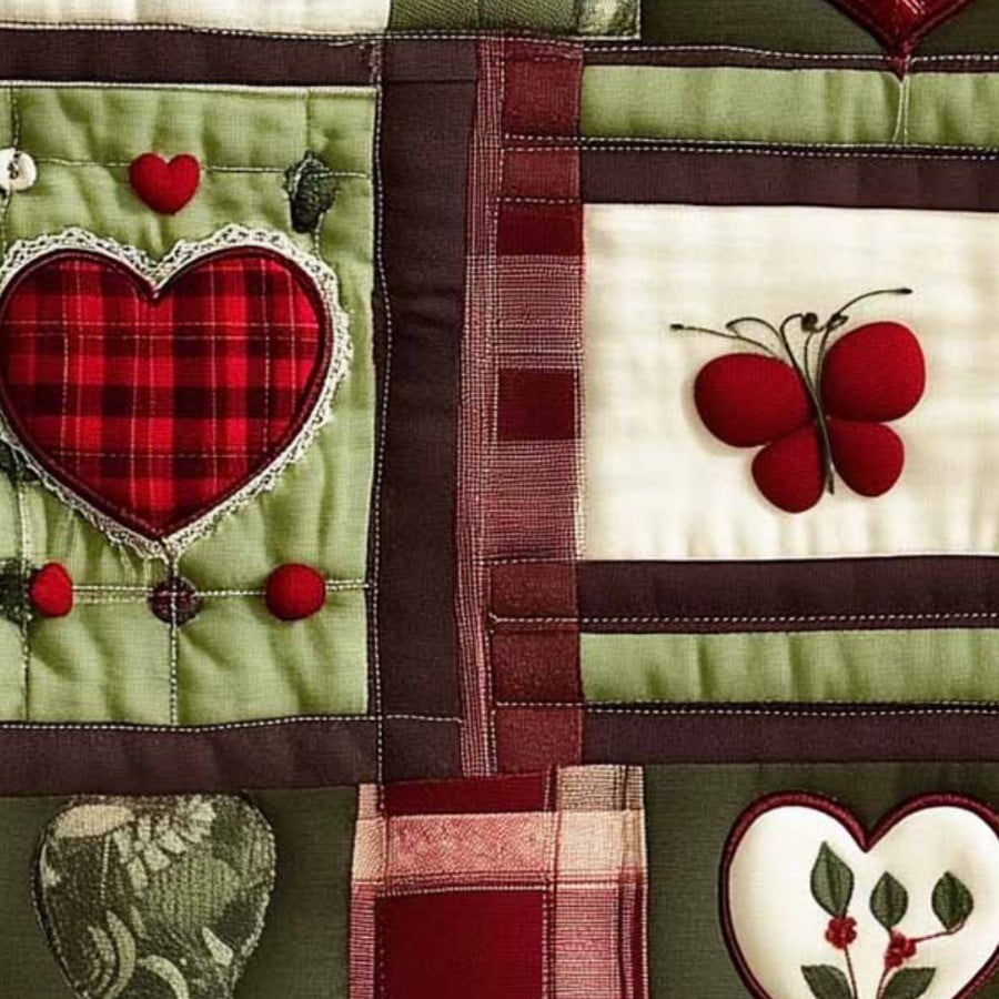 Tricoline Corações em Patchwork