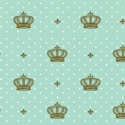 Tricoline Coroa Verde com Dourado