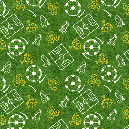 Tricoline Estampada Campo de Futebol