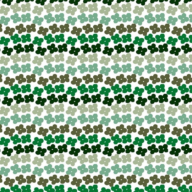 Tricoline Mini Flores Verdes