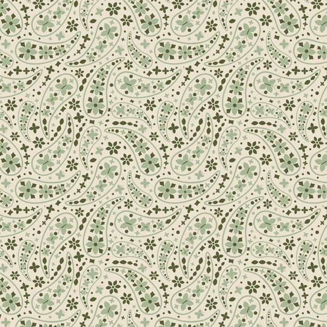 Tricoline Paisley Tons de Verde