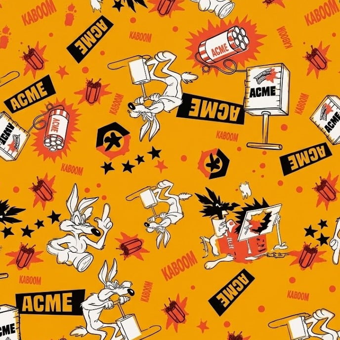 Tricoline Coiote Explosivo Fundo Amarelo