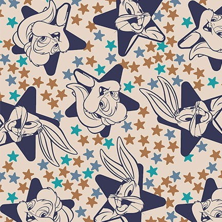 Tricoline Looney Tunes em estrelas Azuis