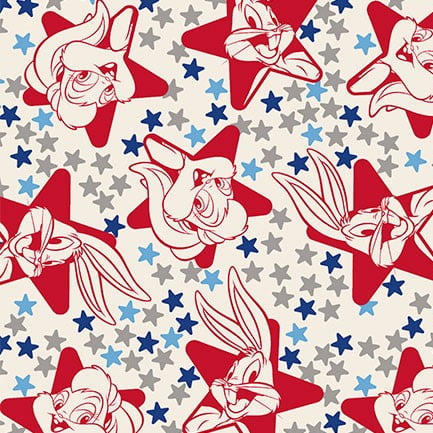 Tricoline Looney Tunes em estrelas Vermelhas