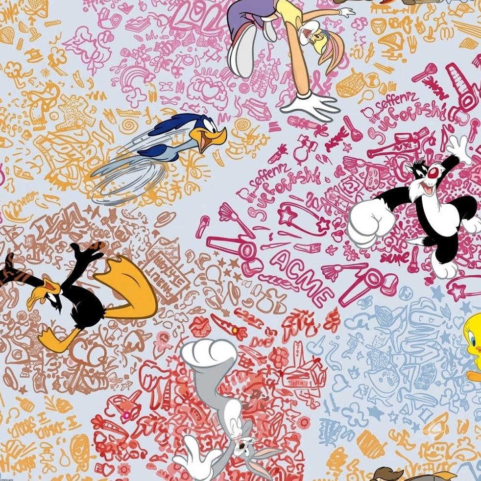 Tricoline Looney Tunes Pixações