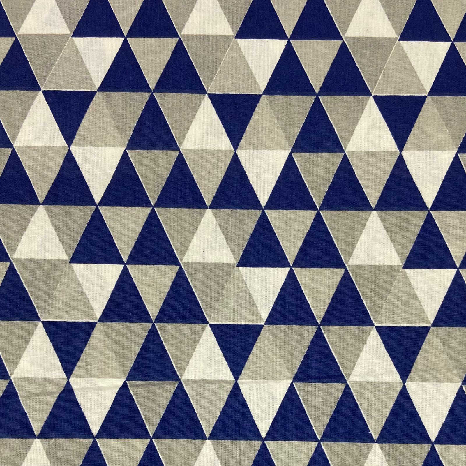 Tricoline Triangulos Azul e Cinza LIQUIDA