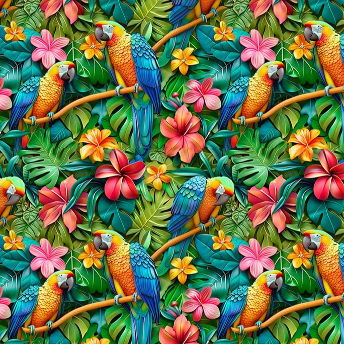 Tricoline Digital Araras Tropicais