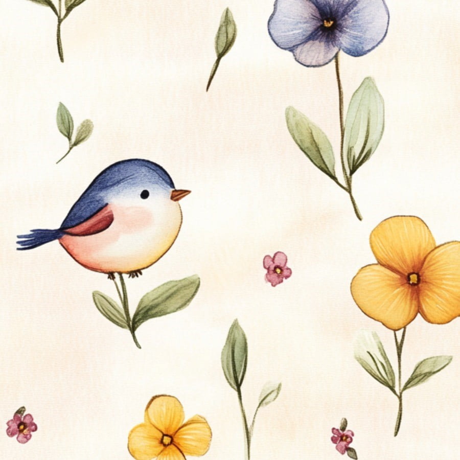 Tricoline Digital Passarinhos 