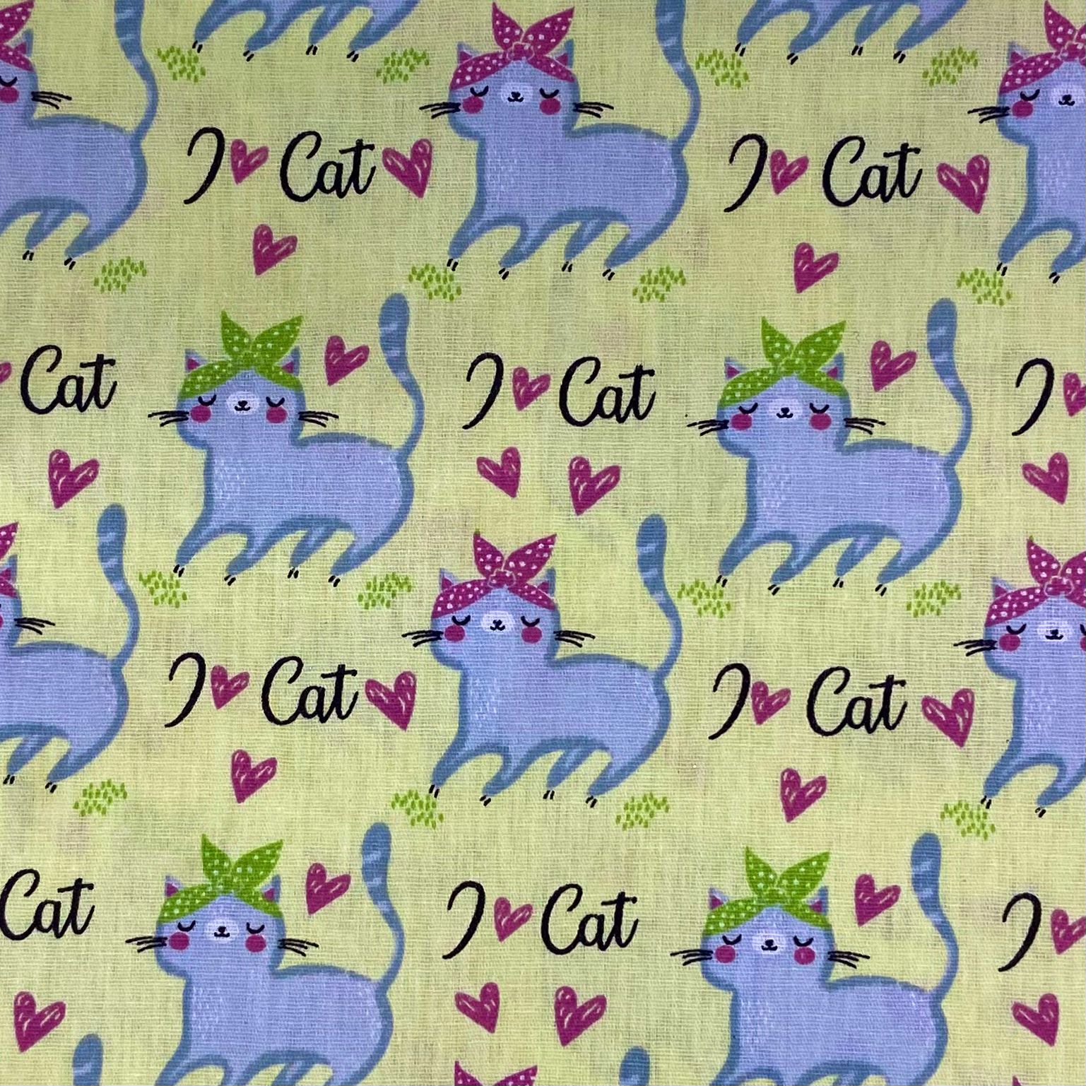 Tricoline Gatos Fundo Amarelo LIQUIDA