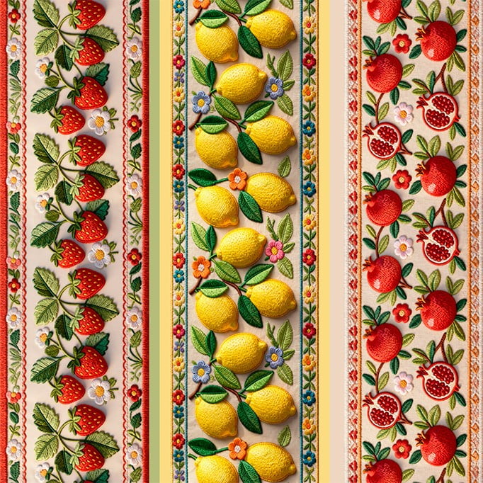 Tricoline Barrada Frutas