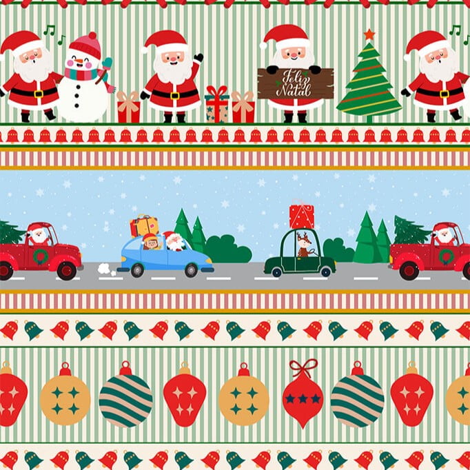 Tricoline Barrada Natal Belo