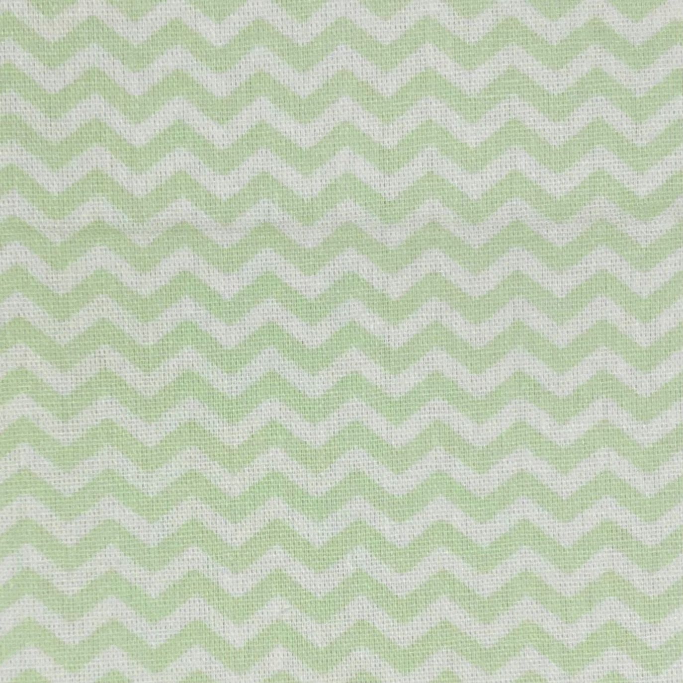 Tricoline Chevron Verde e Branco