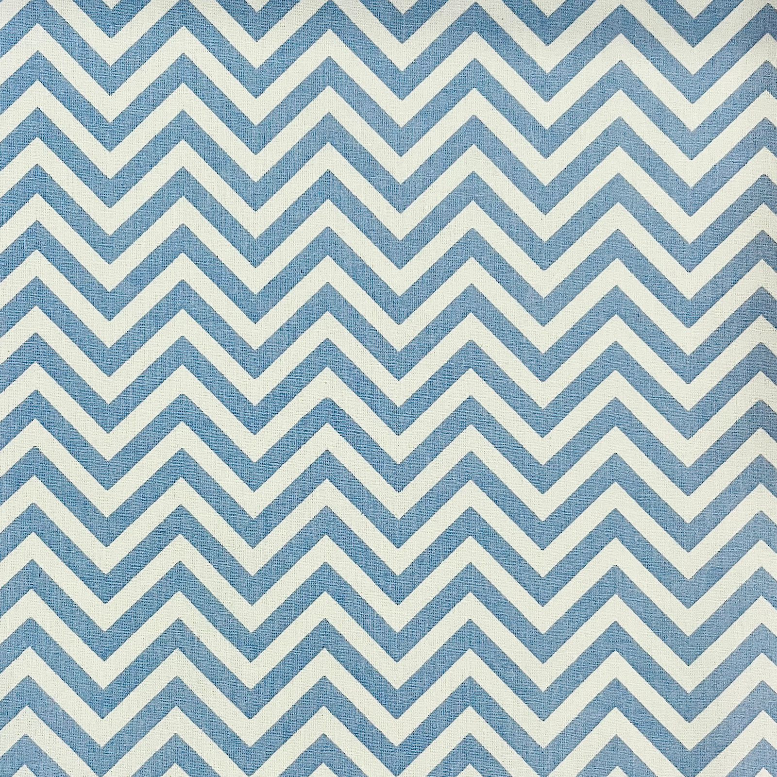 Tricoline Chevron Azul Bebê