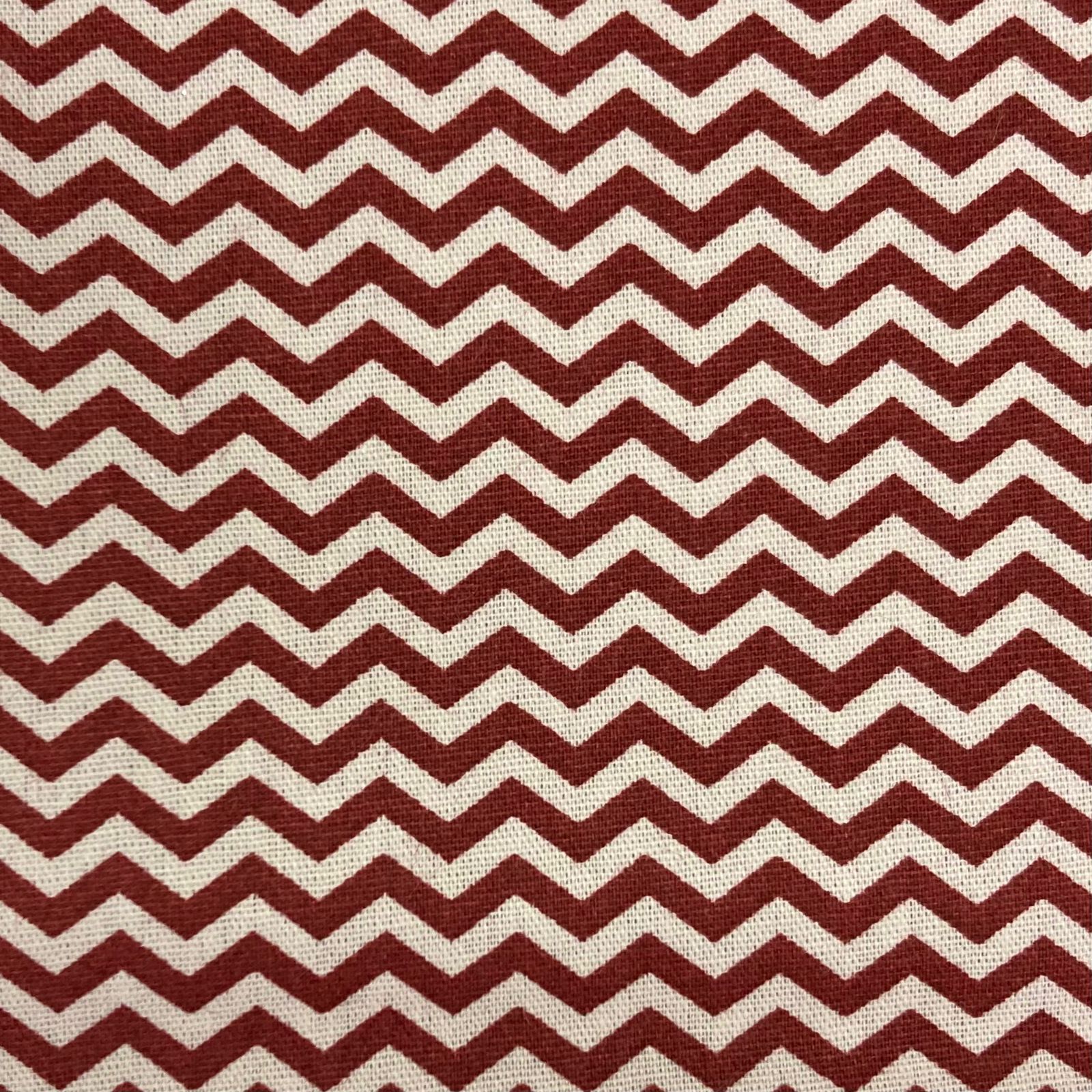 Tricoline Chevron Vermelho Escuro