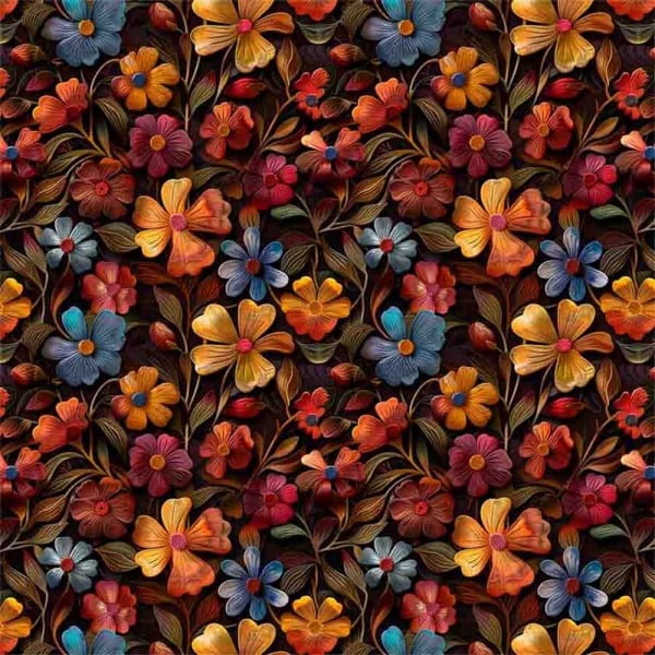 Tricoline Digital Flores Quentes 