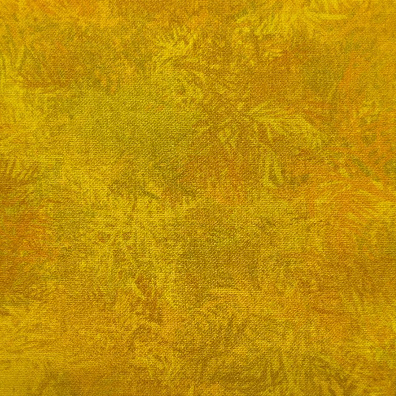 Tricoline Digital Folhas no Amarelo