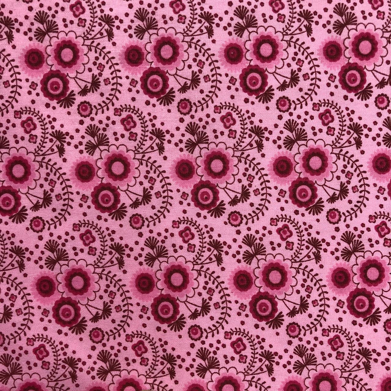 Tricoline Floral Pink