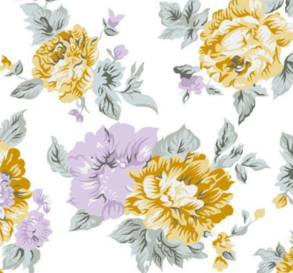 Tricoline Floral Bonito Amarelo