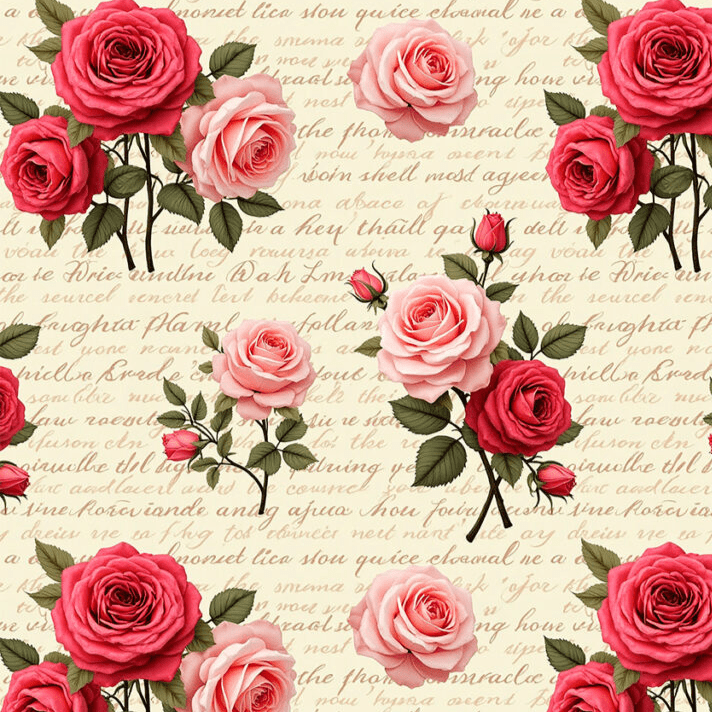 Tricoline Floral Cartas de Rosas