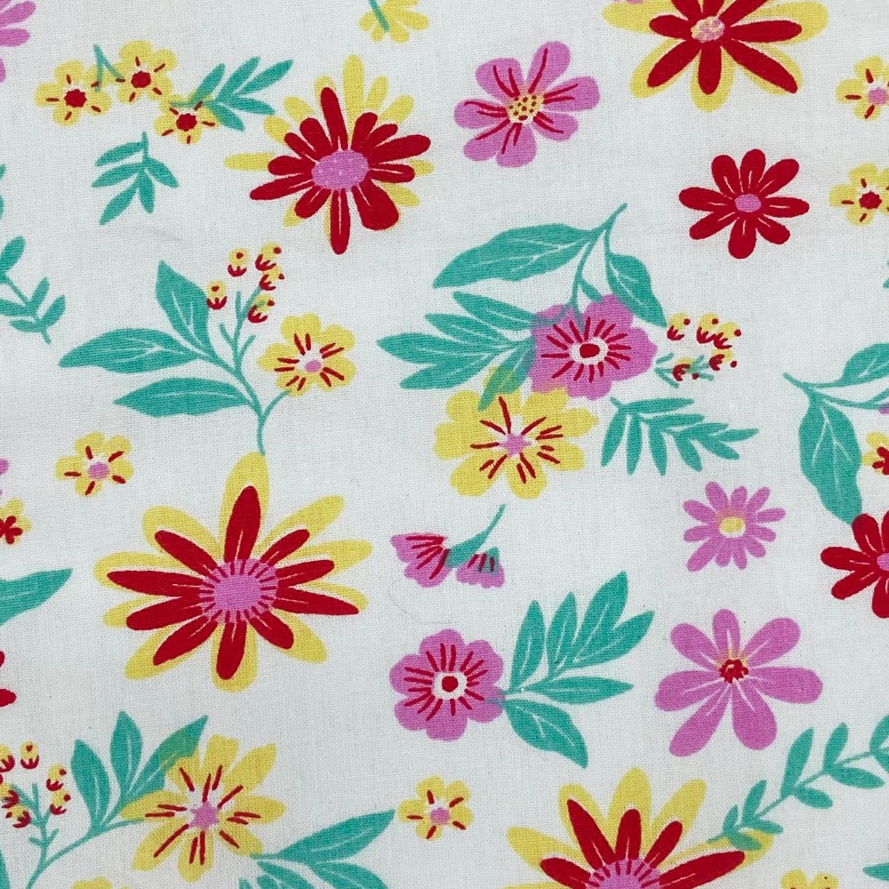 Tricoline Floral Flores do Verão