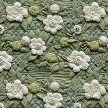 Tricoline Floral Jardim Botânico Vintage