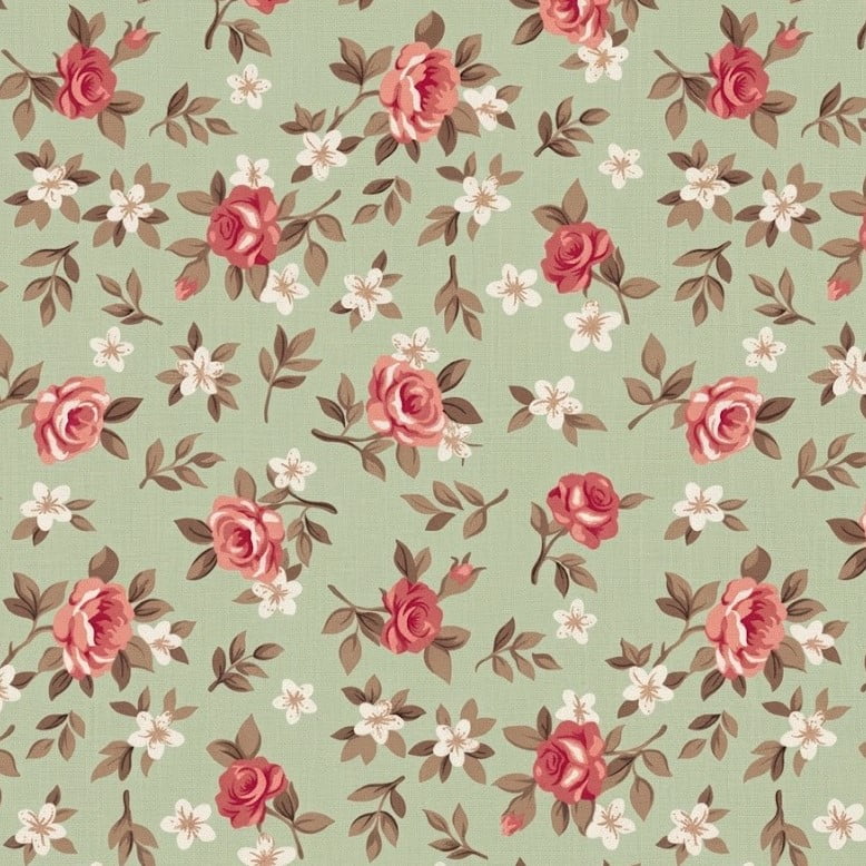 Tricoline Floral Lucia Verde