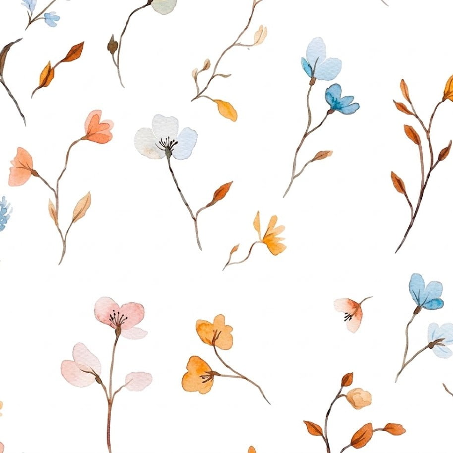 Tricoline Floral Minimalista Lindo
