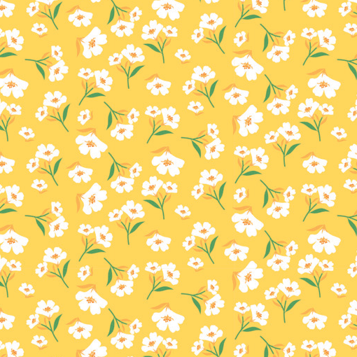 Tricoline Floral Primavera Amarela