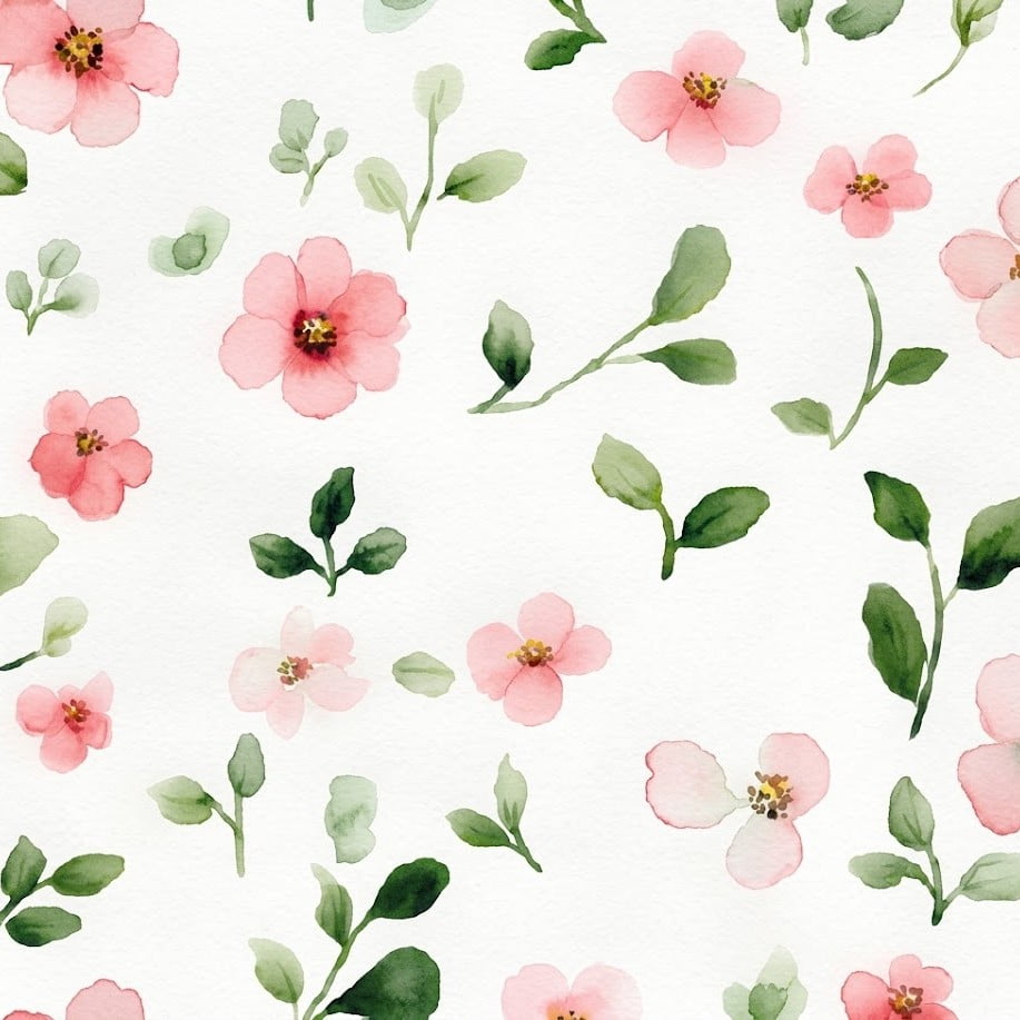 Tricoline Floral Rosa Belo
