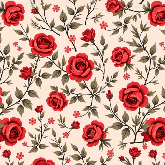 Tricoline Floral Rosas 