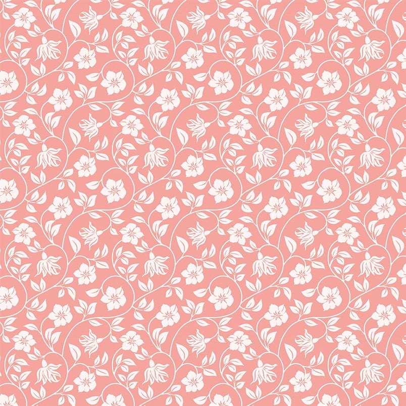 Tricoline Floral Composê Rosê 