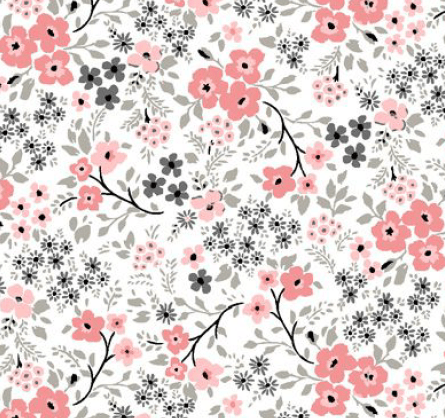 Tricoline Flores Rosa Pintura