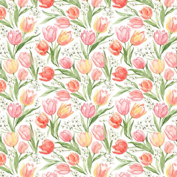 Tricoline Flores Rosas