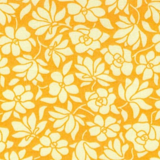 Tricoline Flores Simples Amarelo 