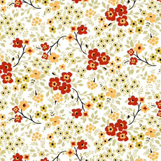 Tricoline Flores Vermelhas Pintura