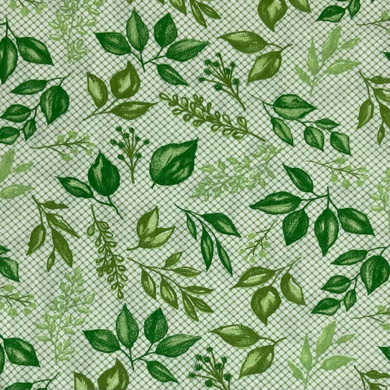 Tricoline Folhas Verde 